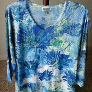 Woman Floral Print Blouse